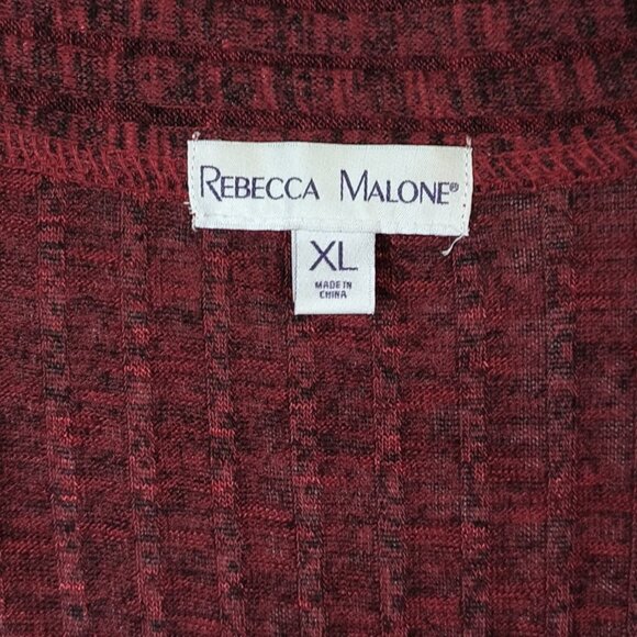 Rebecca Malone Waterfall Open Front Cardigan Knit Sweater Lightweight Women's XL - Picture 4 of 5